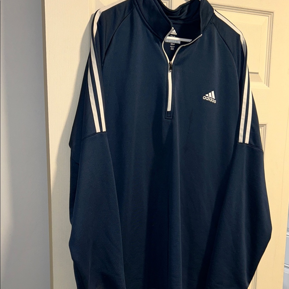 Adidas Navy Golf Blue Quarter-Zip Pullover